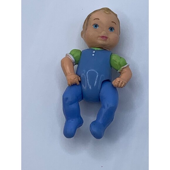 Fisher Price Loving Family Twin Time Blue Baby Boy Doll - Picture 2 of 9